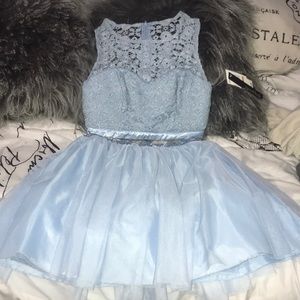 2 piece set blue dress
